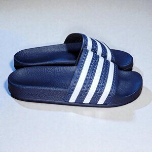 Kids Adidas Adilette Navy Slides